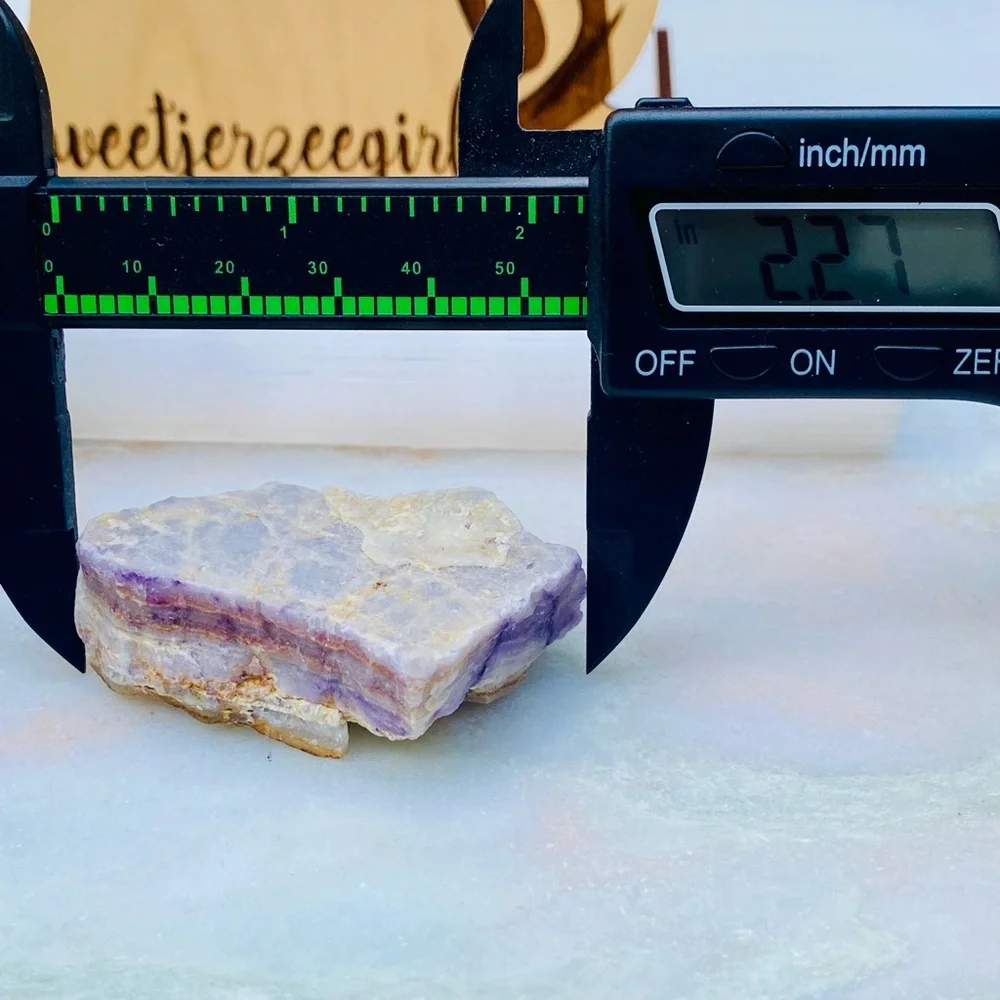 Raw Natural Banded Fluorite & Quartz Collectible Crystal Specimen 61 Grams